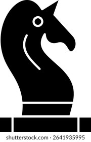 Knight Glyph Vector Icon Design