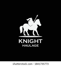 knight haulage logo design template elements