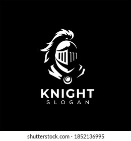 knight helmet armor logo design