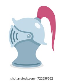 Knight helmet. Closed visor. Middle Ages armour. Head protection. Army commander. General rank. Fantasy skin.