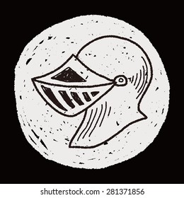 knight helmet doodle