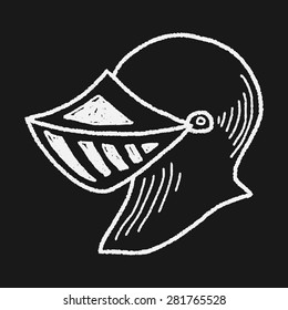 knight helmet doodle