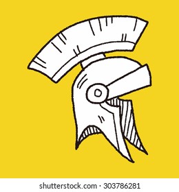 knight helmet doodle