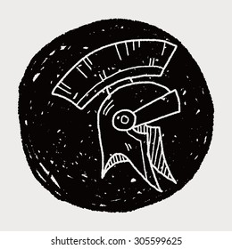 knight helmet doodle