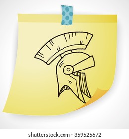 knight helmet doodle
