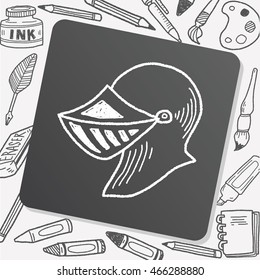knight helmet doodle