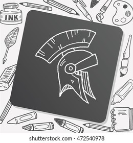 knight helmet doodle