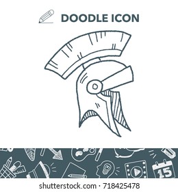 knight helmet doodle