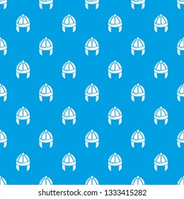 Knight helmet guard pattern vector seamless blue repeat for any use