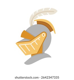 Vector de ilustración de icono de casco de caballero