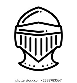 Knight Helmet Icon (Medieval Era Icon), True Black Icon