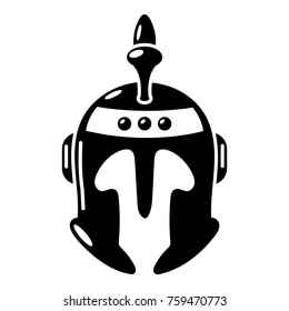 Knight helmet icon. Simple illustration of knight helmet vector icon for web