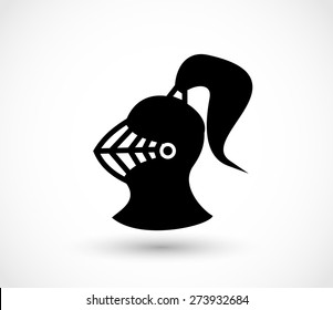 Knight helmet icon vector