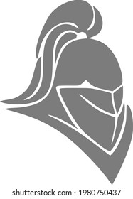 knight  helmet icon vector emblem 