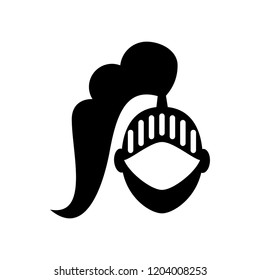 knight helmet icon. vector illustration