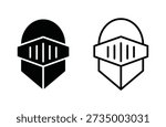 knight helmet icon vector for web design