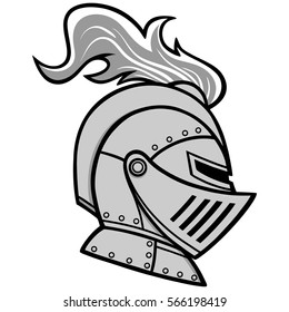 Knight Helmet Illustration