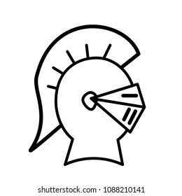 knight helmet, kingdom icon vector template