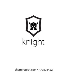 knight helmet logo graphic design concept. Editable knight helmet element, can be used as logotype, icon, template in web and print 