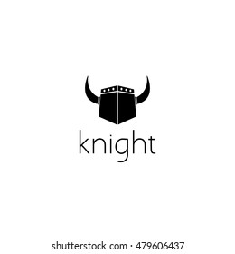 knight helmet logo graphic design concept. Editable knight helmet element, can be used as logotype, icon, template in web and print 