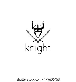 knight helmet logo graphic design concept. Editable knight helmet element, can be used as logotype, icon, template in web and print 