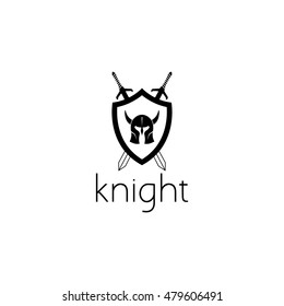 knight helmet logo graphic design concept. Editable knight helmet element, can be used as logotype, icon, template in web and print 