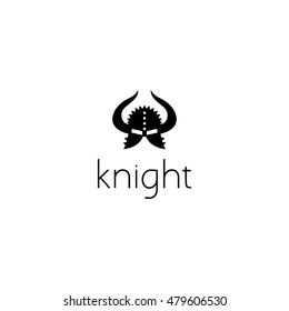 knight helmet logo graphic design concept. Editable knight helmet element, can be used as logotype, icon, template in web and print 