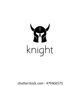 knight helmet logo graphic design concept. Editable knight helmet element, can be used as logotype, icon, template in web and print 