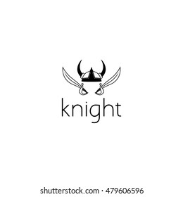 knight helmet logo graphic design concept. Editable knight helmet element, can be used as logotype, icon, template in web and print 