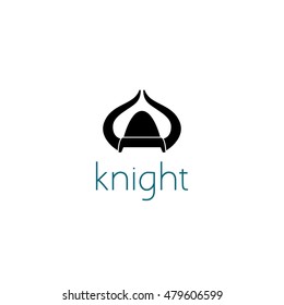 knight helmet logo graphic design concept. Editable knight helmet element, can be used as logotype, icon, template in web and print 