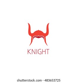 knight helmet logo graphic design concept. Editable knight helmet element, can be used as logotype, icon, template in web and print 