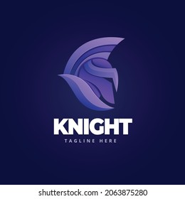 Diseño de la plantilla del logotipo del casco de Knight