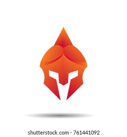 Knight Helmet Logo Template. Knight Helmet Logotype Isolated. Knight Helmet Vector Illustration.