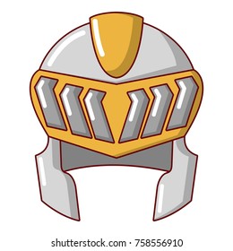Knight helmet medieval icon. Cartoon illustration of knight helmet medieval vector icon for web