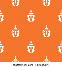 Knight helmet pattern vector orange for any web design best