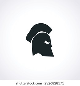 Knight helmet simple icon. Knight helmet isolated icon.