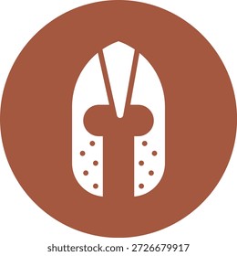 Ilustração de design de ícone de vetor de capacete de cavaleiro
