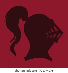 Knight helmet vector illustration