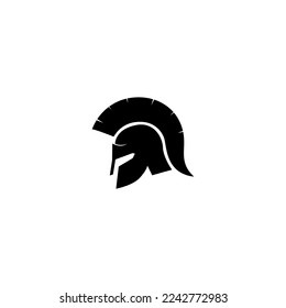 Knight helmet vector illustration for an icon, symbol or logo. knight flat logo gladiator 