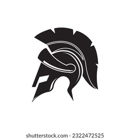 Knight helmet vector illustration for an icon, symbol or logo. knight flat logo gladiator