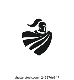knight hero logo vector illustration template design