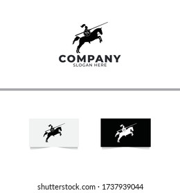 Knight Horse Logo Design Vector Template