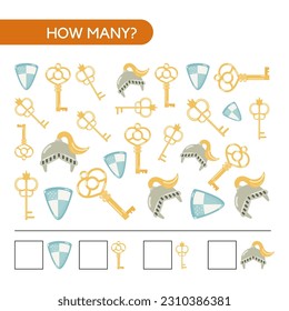 Knight How many things activity book