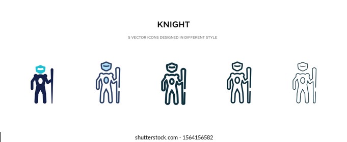 knight icon in different style vector illustration. two colored and black knight vector icons designed in filled, outline, line and stroke style can be used for web, mobile, ui