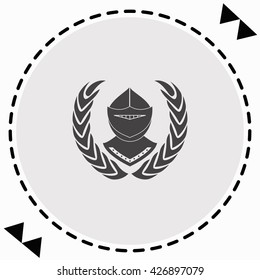 Knight icon Flat Design. Isolated Illustration.