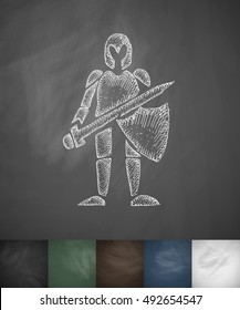 knight icon. Hand drawn vector illustration