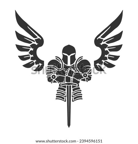 Knight icon. Heraldic  silhouette set vector ilustration.