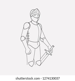 Knight icon line element. Vector illustration of knight icon line isolated on clean background for your web mobile app logo design.