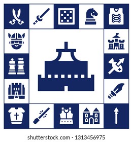 knight icon set. 17 filled knight icons.  Collection Of - Sabers, Viking, Chess, Castle, Medieval, Spear, Dagger, Armour, Sword, Saber, Chess board, Armor