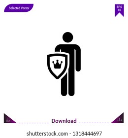 knight icon vector . Best modern, simple, isolated, fairy-tales , logo, flat icon for website design or mobile applications, UI / UX design vector format